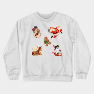 Vintage Santa Claus Stickers Pack Crewneck Sweatshirt